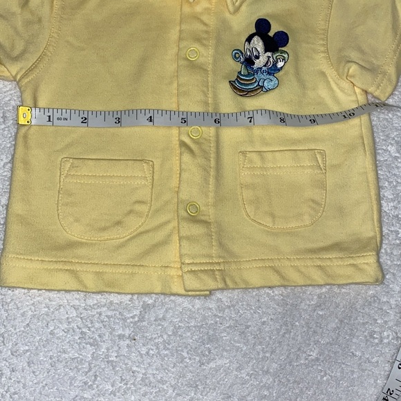 Disney Mickey Mouse yellow short sleeve button down collared shirt 3/6m - Picture 3 of 7